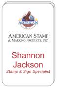 1/4&amp;QUOT; Radius Corners, Full Color 3-3/8&amp;QUOT; x 2-1/8&amp;QUOT; Name Badge