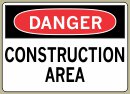 3-1/2&amp;QUOT; x 5&amp;QUOT; Construction Area - Danger Message #D157