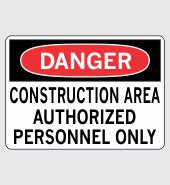 .060 Plastic Sign with Danger Message #D184