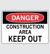 Heavy Duty Vinyl Decal with Danger Message #D238