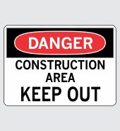 .060 Plastic Sign with Danger Message #D238