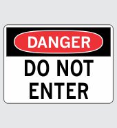 .060 Plastic Sign with Danger Message #D319