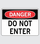 .040 Aluminum Sign with Danger Message #D319