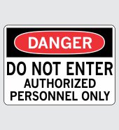 Heavy Duty Vinyl Decal with Danger Message #D346