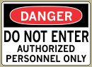 Heavy Duty Vinyl Decal with Danger Message #D346