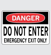 Heavy Duty Vinyl Decal with Danger Message #D373