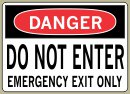 Heavy Duty Vinyl Decal with Danger Message #D373