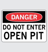 .040 Aluminum Sign with Danger Message #D400