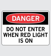 .060 Plastic Sign with Danger Message #D427