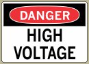  3-1/2&amp;QUOT; x 5&amp;QUOT; High Voltage - Danger Message #D508