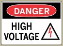  3-1/2&amp;QUOT; x 5&amp;QUOT; High Voltage - Danger Message #D535