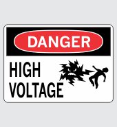 Heavy Duty Vinyl Decal with Danger Message #D562