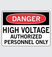 .060 Plastic Sign with Danger Message #D589