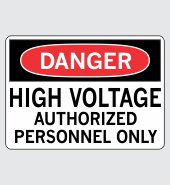 .080 Aluminum Sign with Danger Message #D589