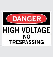.060 Plastic Sign with Danger Message #D643
