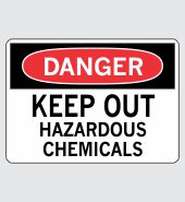 .060 Plastic Sign with Danger Message #D670