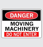 Heavy Duty Vinyl Decal with Danger Message #D697