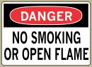 No Smoking Or Open Flame - Danger Message #D805