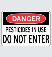 Heavy Duty Vinyl Decal with Danger Message #D886