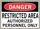 Heavy Duty Vinyl Decal with Danger Message #D940