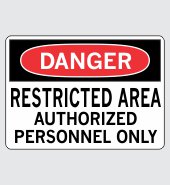 .040 Aluminum Sign with Danger Message #D940