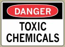  3-1/2&amp;QUOT; x 5&amp;QUOT; Toxic Chemicals - Danger Message #D967