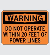 .060 Plastic Sign with Warning Message #W188