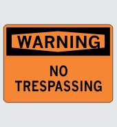 .060 Plastic Sign with Warning Message #W728