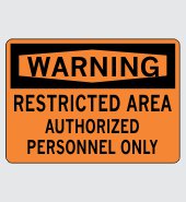 .060 Plastic Sign with Warning Message #W837