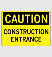 .060 Plastic Sign with Caution Message #C183