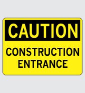 .040 Aluminum Sign with Caution Message #C183