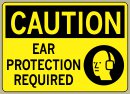 7&amp;QUOT; x 10&amp;QUOT; Ear Protection Required - Caution Message #C237