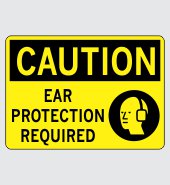 .060 Plastic Sign with Caution Message #C237