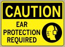 10&amp;QUOT; x 14&amp;QUOT; Ear Protection Required - Caution Message #C237