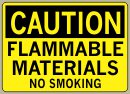 3-1/2&amp;QUOT; x 5&amp;QUOT; Flammable Materials No Smoking - Caution Message #C291