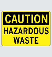 .060 Plastic Sign with Caution Message #C318