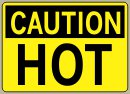 3-1/2&amp;QUOT; x 5&amp;QUOT; Hot - Caution Message #C399
