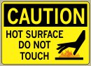 3-1/2&amp;QUOT; x 5&amp;QUOT; Hot Surface Do Not Touch - Caution Message #C426