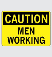 .040 Aluminum Sign with Caution Message #C561