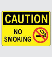 .060 Plastic Sign with Caution Message #C588