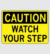 .040 Aluminum Sign with Caution Message #C750