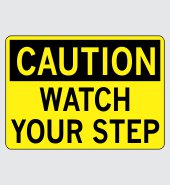 .060 Plastic Sign with Caution Message #C750