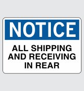 Heavy Duty Vinyl Decal with Notice Message #N021