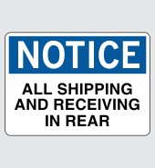 .040 Aluminum Sign with Notice Message #N021