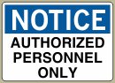 Authorized Personnel Only - Notice Message #N048