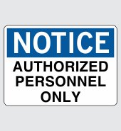.060 Plastic Sign with Notice Message #N048