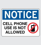 .060 Plastic Sign with Notice Message #N102