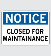 .060 Plastic Sign with Notice Message #N129