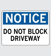 .040 Aluminum Sign with Notice Message #N156