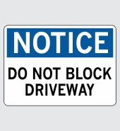 .040 Aluminum Sign with Notice Message #N156